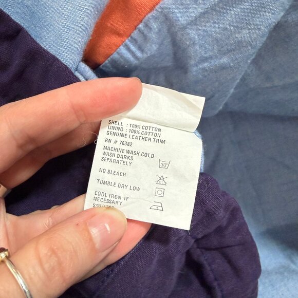 Vintage Timberland Men's Purple Orange Cotton Jacket Utility Parka Outdoors XL - Picture 8 of 10